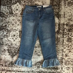 Stylish Blue Flare Hem Women's Jeans